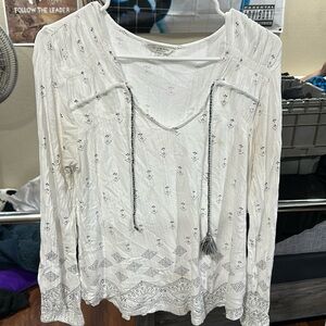 White blouse Lucky Brand size M